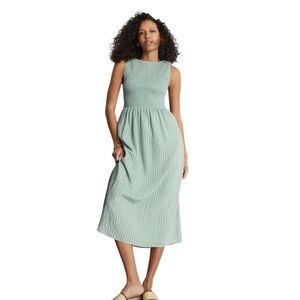 Hill House NWT Sage Green Sleeveless Midi Cosmina Nap Dress